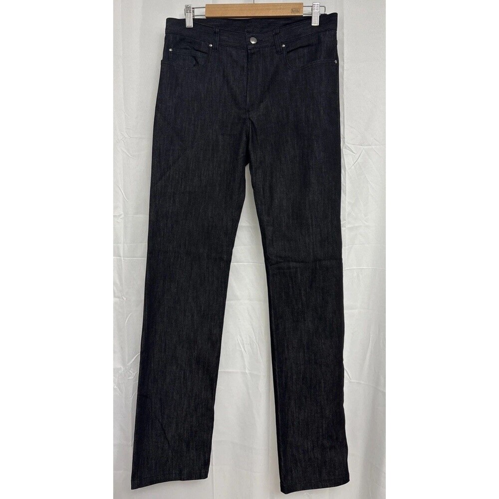 Versace Collection Jeans Mens 32x35, Black, Straight, Stretch, Trend Dark Wash